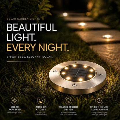 Solara Garden LED Lights – 4-Piece Luxury Garden & Pathway Illumination Set