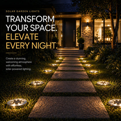 Solara Garden LED Lights – 4-Piece Luxury Garden & Pathway Illumination Set